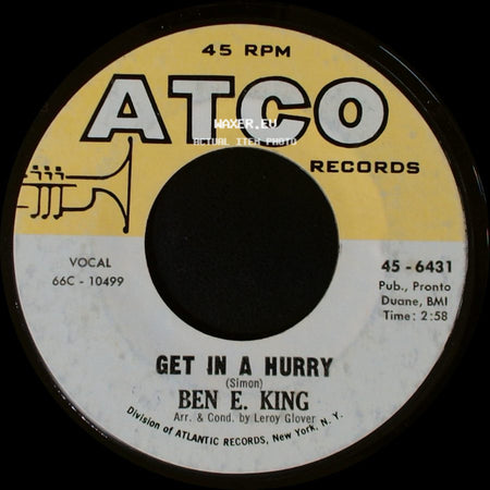 Ben E. King - I Swear By Stars Above / Get In A Hurry side B