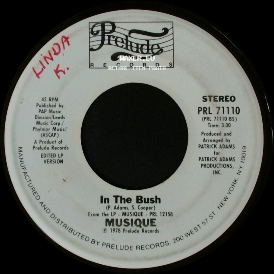 Musique - In The Bush / In The Bush side B