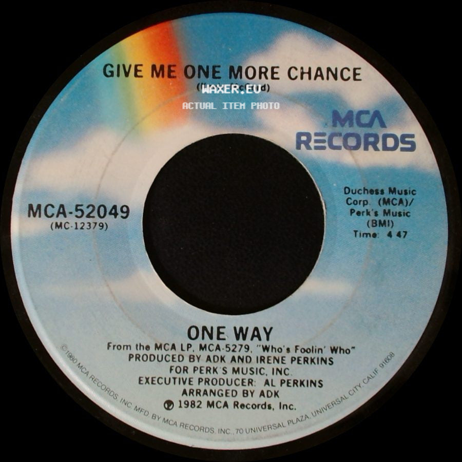 Cutie Pie / One Way - One Way / Give Me One More Chance side B