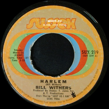 Bill Withers - Ain't No Sunshine / Harlem side B