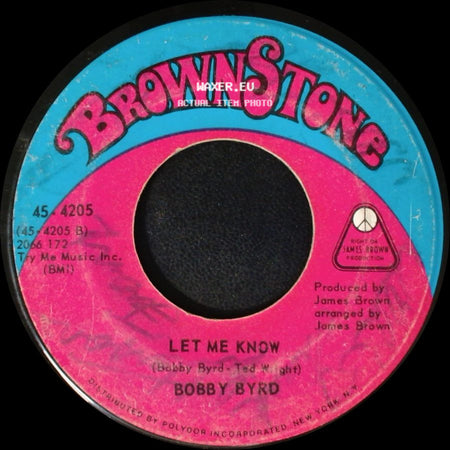 Bobby Byrd - Keep On Doin' What You're Doin' / Let Me Know side B