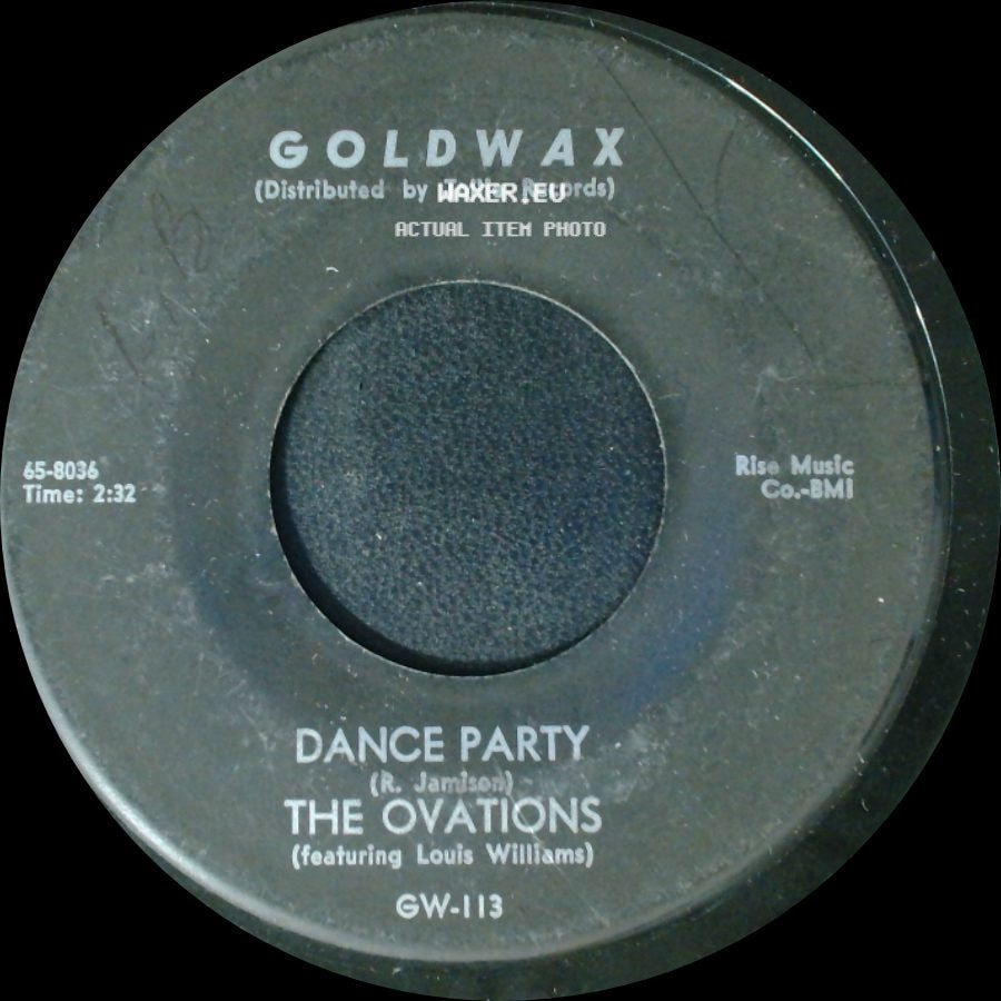 The Ovations (Featuring Louis Williams) / The Ovations - Dance Party / It's Wonderful To Be In Love side A