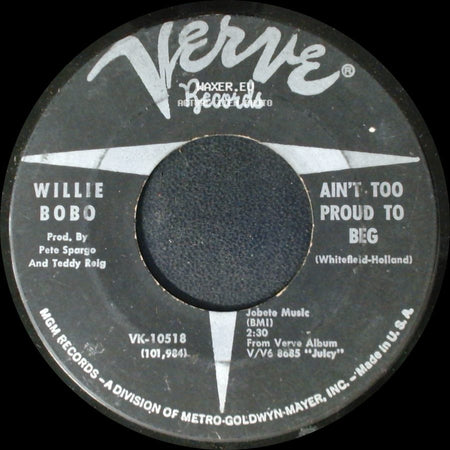 Willie Bobo - Knock On Wood / Ain't Too Proud To Beg side B