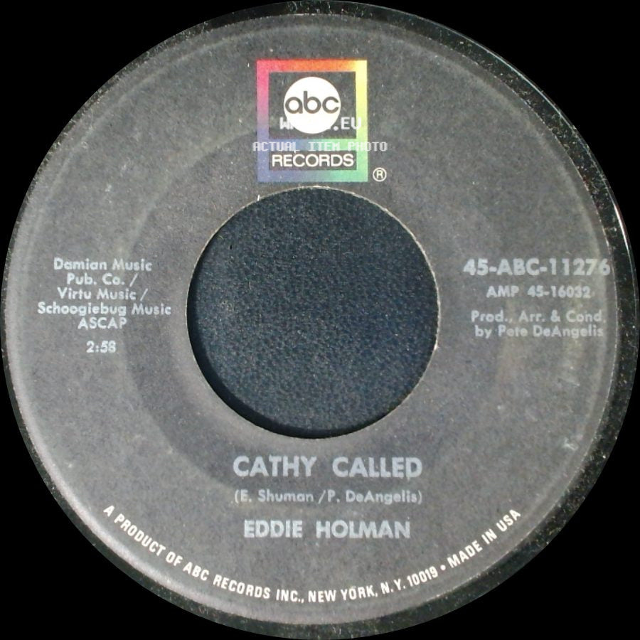 Eddie Holman - Cathy Called / I Need Somebody side A