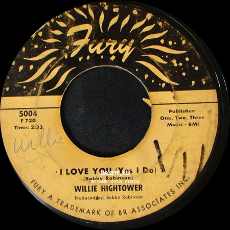 Willie Hightower - (Take My Hand) Let's Walk Together / I Love You (Yes I Do) side B