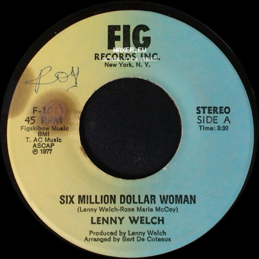 Lenny Welch - Six Million Dollar Woman / I Thank You Love side A