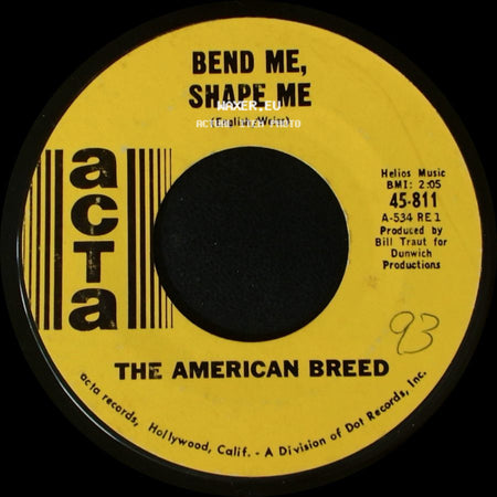The American Breed - Mindrocker / Bend Me, Shape Me side B