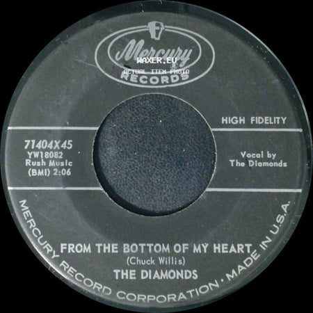 The Diamonds - She Say (Oom Dooby Doom) / From The Bottom Of My Heart side B
