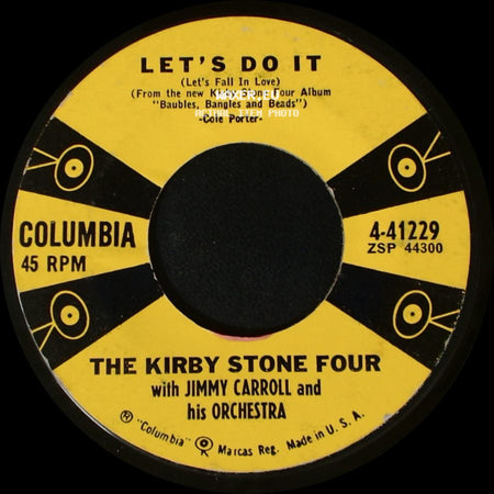 The Kirby Stone Four With Jimmy Carroll And His Orchestra - Zing! Went The Strings Of My Heart / Let's Do It (Let's Fall In Love) side B