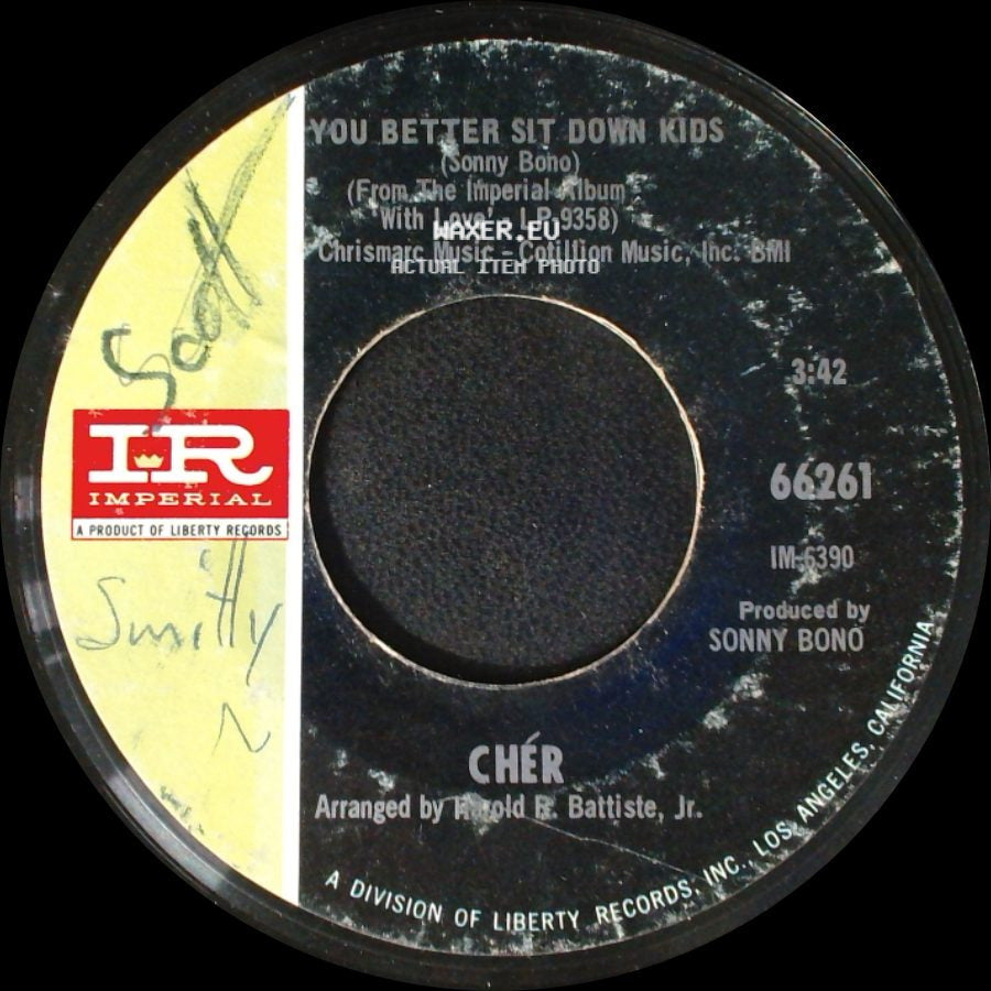 Chér - You Better Sit Down Kids / Mama (When My Dollies Have Babies) side A
