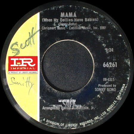 Chér - You Better Sit Down Kids / Mama (When My Dollies Have Babies) side B