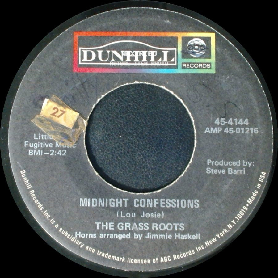 The Grass Roots - Midnight Confessions / Who Will You Be Tomorrow side A