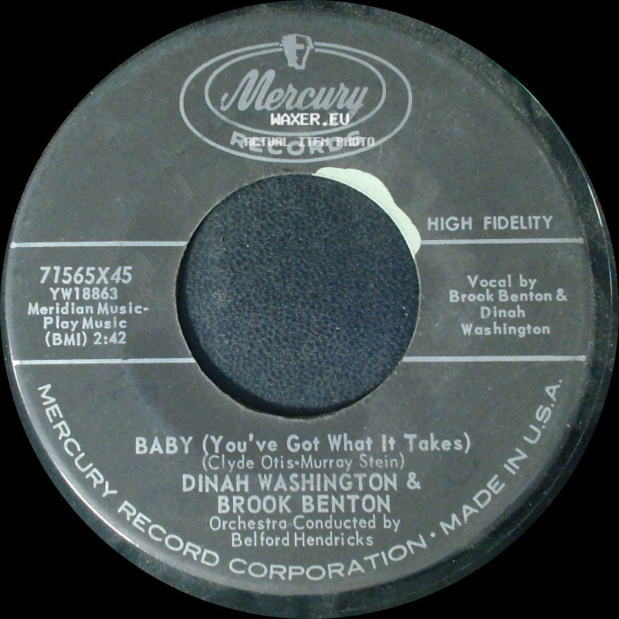 Brook Benton & Dinah Washington / Dinah Washington & Brook Benton - I Do / Baby (You've Got What It Takes) side B