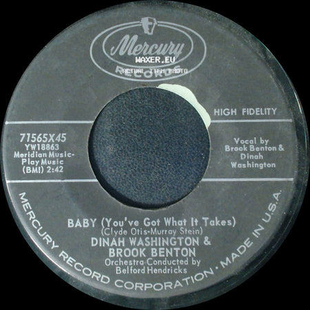 Brook Benton & Dinah Washington / Dinah Washington & Brook Benton - I Do / Baby (You've Got What It Takes) side B