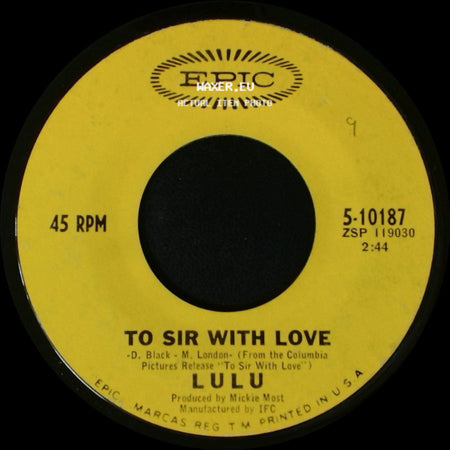 Lulu - The Boat That I Row / To Sir With Love side B