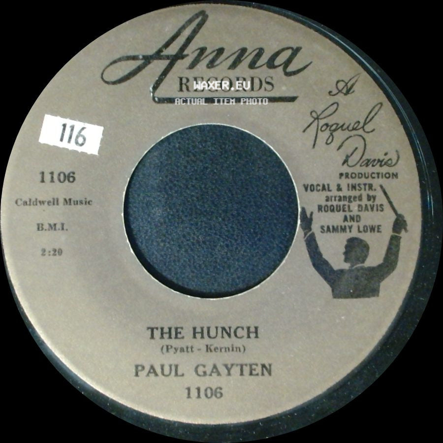 Paul Gayten - The Hunch / Hot Cross Buns side A