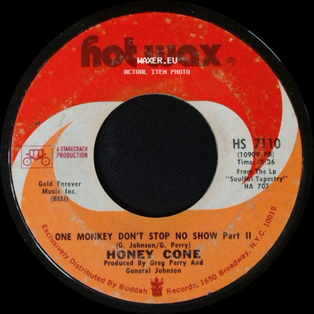 Honey Cone - One Monkey Don't Stop No Show Part 1 / One Monkey Don't Stop No Show Part Ii side B