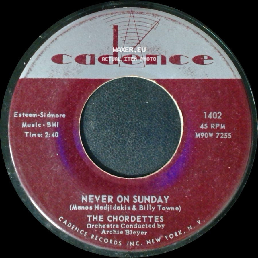The Chordettes - Never On Sunday / Faraway Star side A