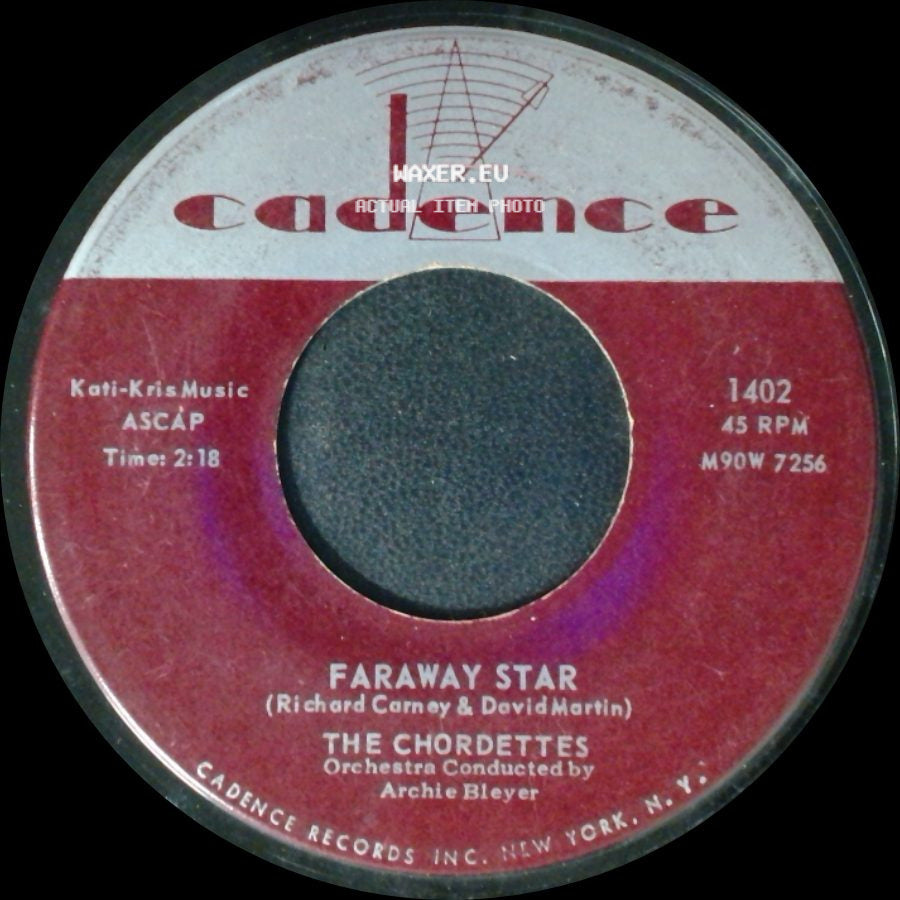 The Chordettes - Never On Sunday / Faraway Star side B