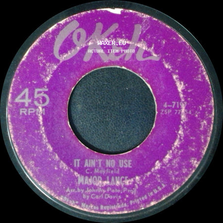 Major Lance - Girls / It Ain't No Use side B