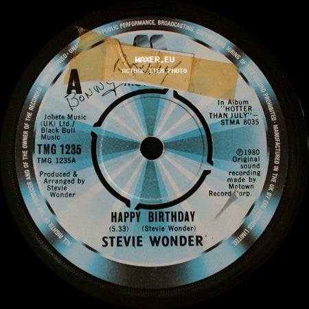 Stevie Wonder - Happy Birthday / Happy Birthday (Sing-A-Long) side A