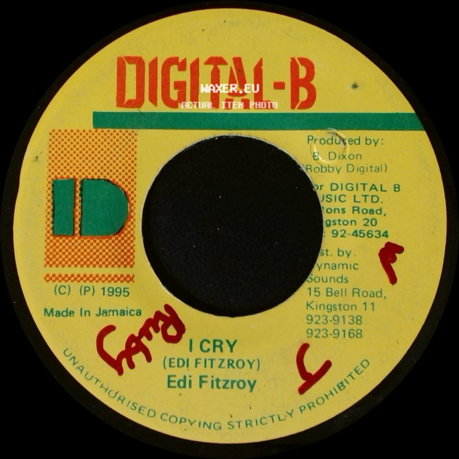 Edi Fitzroy - I Cry / Unknown Title B side A