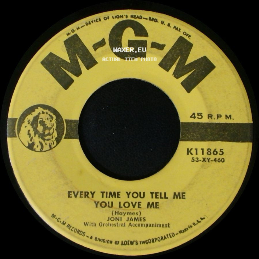 Joni James - When We Come Of Age / Every Time You Tell Me You Love Me side B