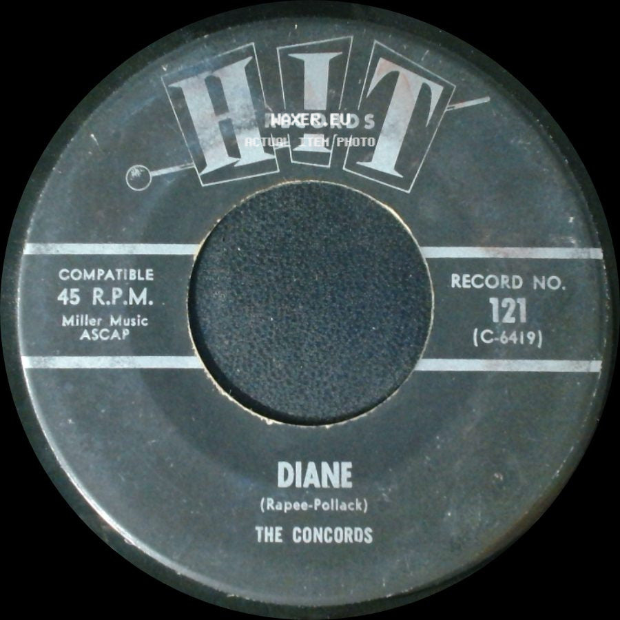 Mary Jones / The Concords - Walk On By / Diane side B