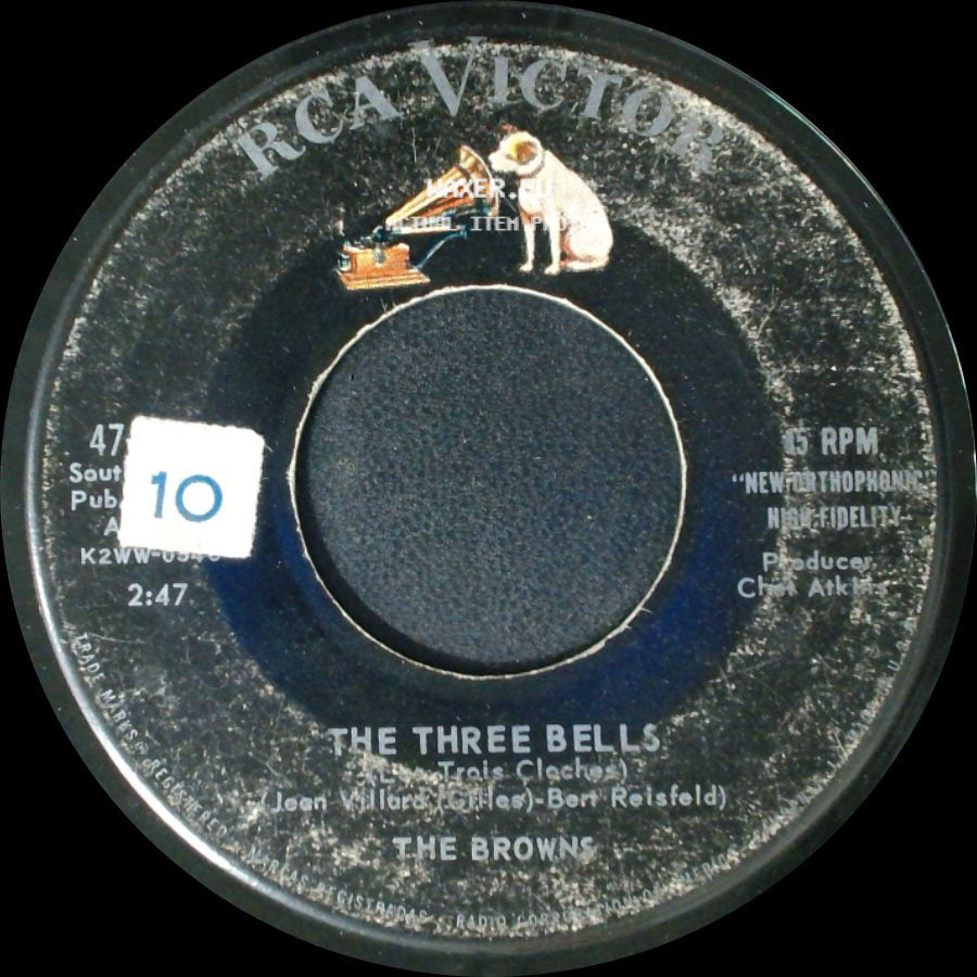 The Browns - Heaven Fell Last Night / The Three Bells side B
