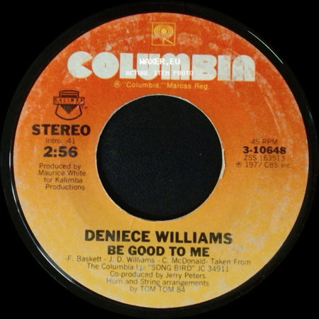 Deniece Williams - Baby, Baby My Love's All For You / Be Good To Me side B