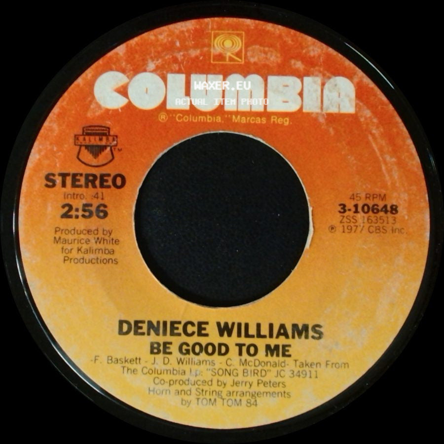 Deniece Williams - Baby, Baby My Love's All For You / Be Good To Me side B