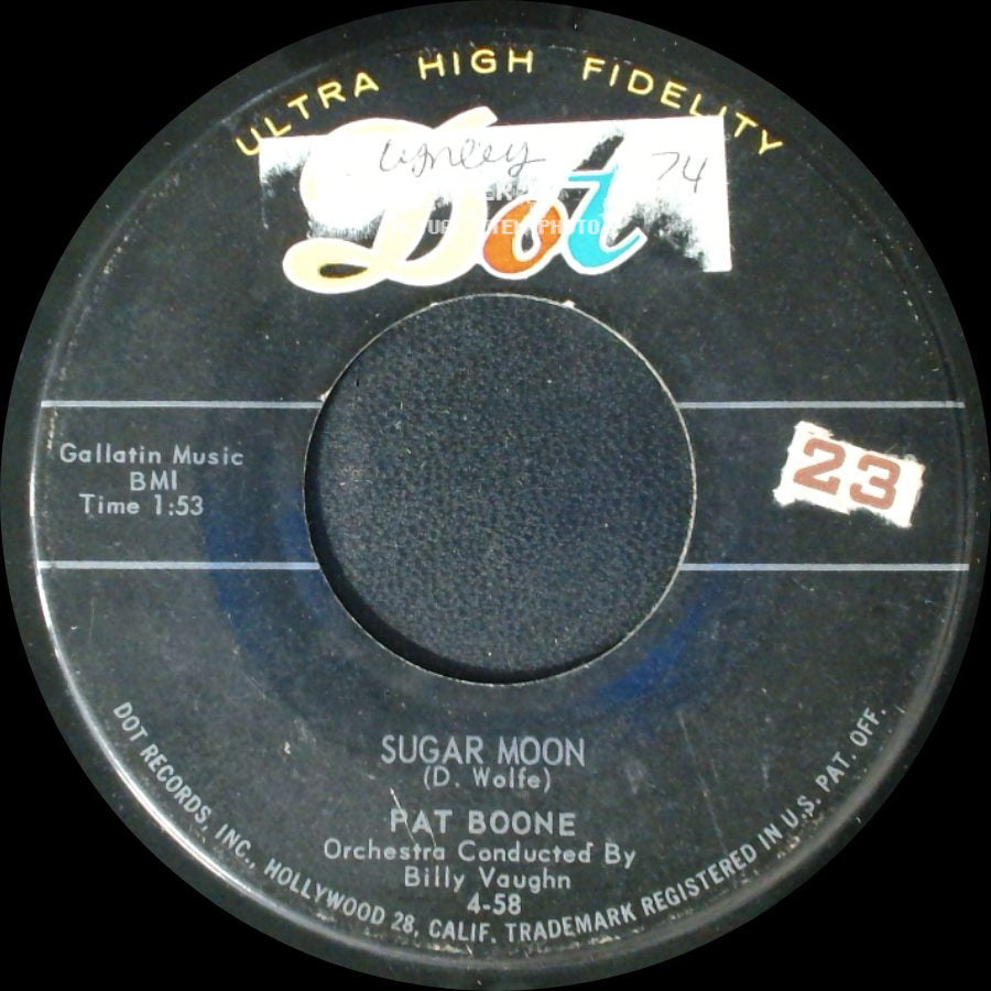 Pat Boone - Cherie, I Love You / Sugar Moon side B