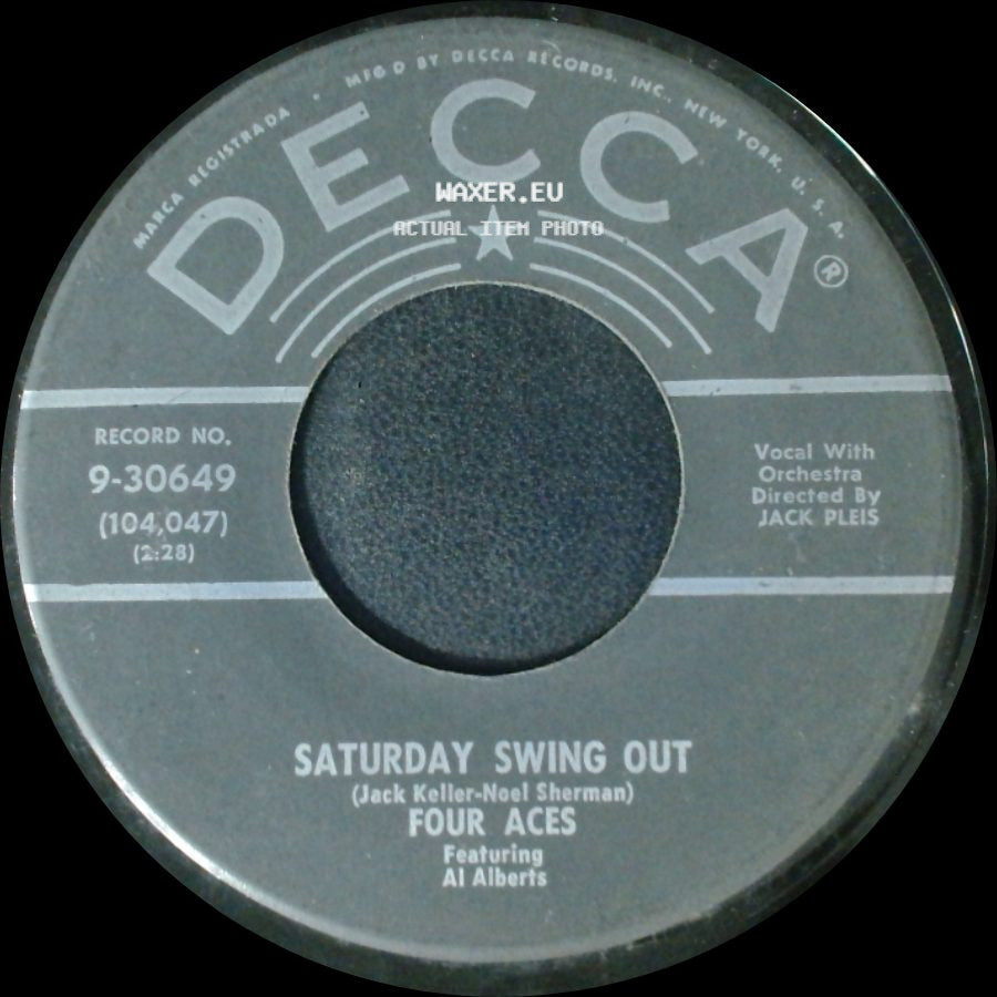 Four Aces - Take My Heart / Saturday Swing Out side B