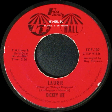Dickey Lee - Party Doll / Laurie (Strange Things Happen) side B