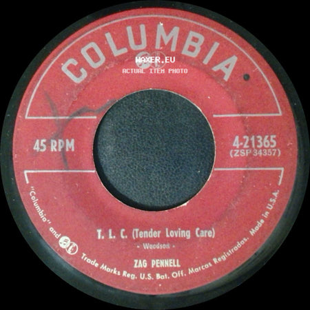 Zag Pennell - T. L. C. (Tender Loving Care) / I'm Doing All Right side A