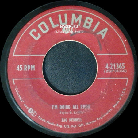 Zag Pennell - T. L. C. (Tender Loving Care) / I'm Doing All Right side B