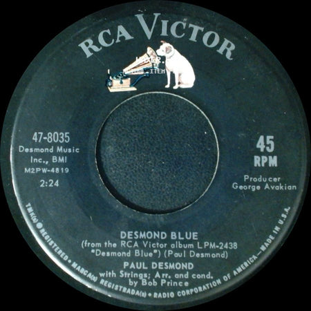 Paul Desmond - Advise And Consent / Desmond Blue side B