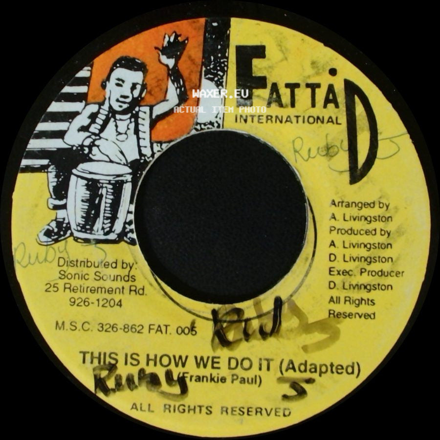 Unknown Artist - Unknown Title A / This Is How We Do It (Adapted) side B
