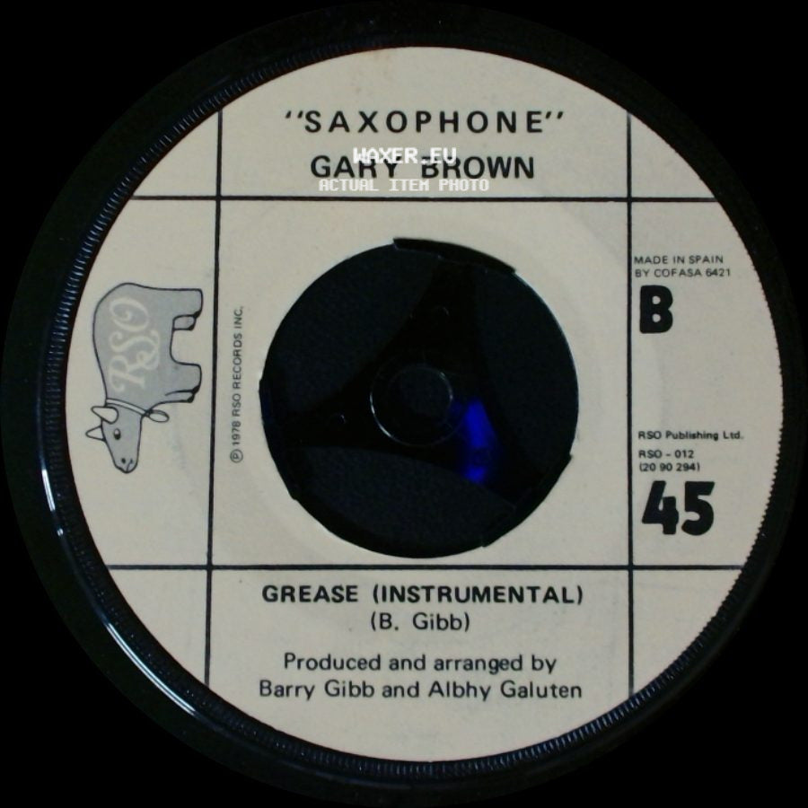 Frankie Valli / Gary Brown - Grease / Saxophone side B