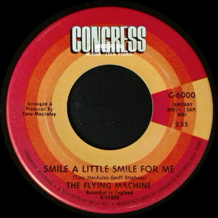 The Flying Machine - Maybe We've Been Loving Too Long / Smile A Little Smile For Me side B