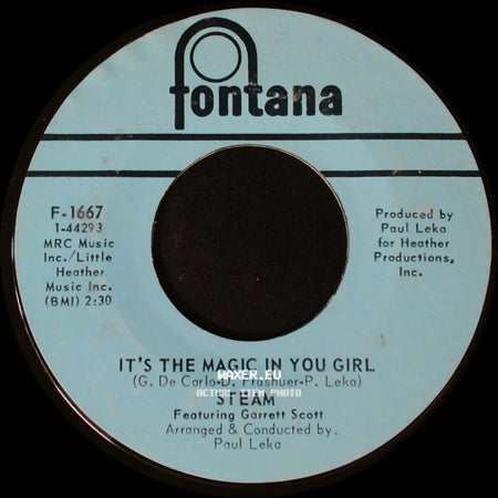 Steam - Na Na Hey Hey Kiss Him Goodbye / It's The Magic In You Girl side B