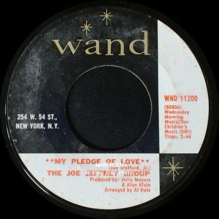 The Joe Jeffrey Group - My Pledge Of Love / Margie side A