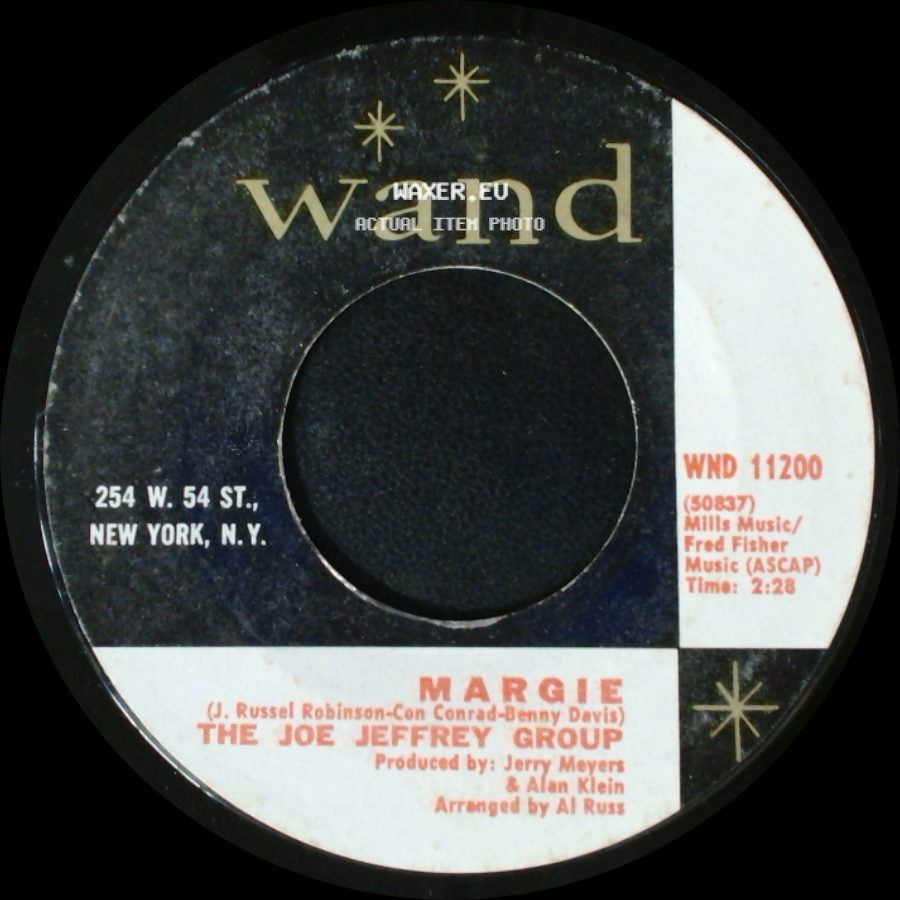 The Joe Jeffrey Group - My Pledge Of Love / Margie side B