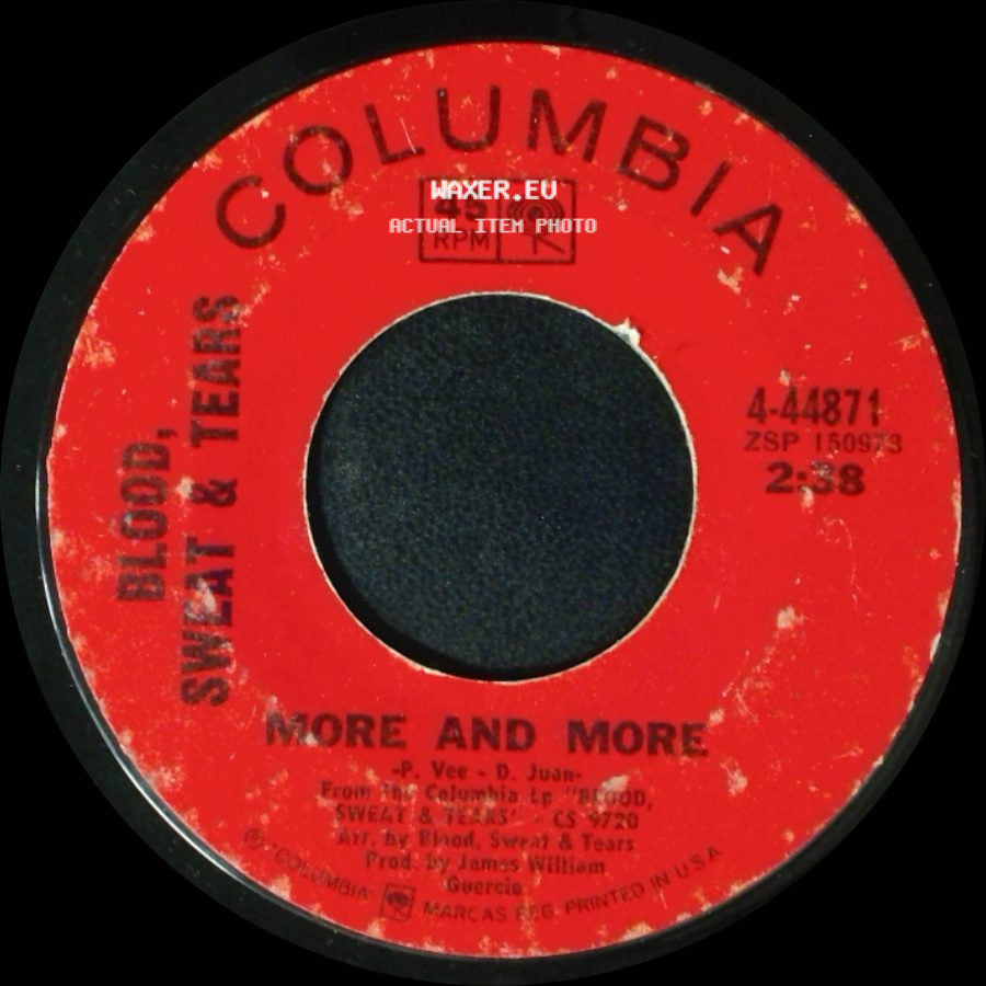 Blood, Sweat & Tears - More And More / Spinning Wheel side A