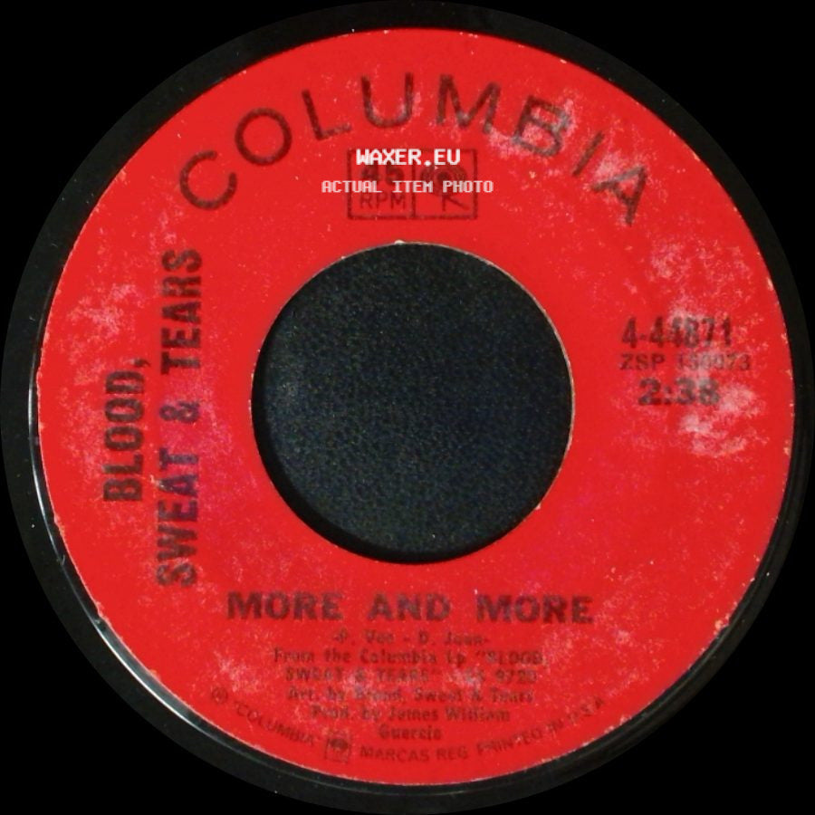 Blood, Sweat & Tears - More And More / Spinning Wheel side A