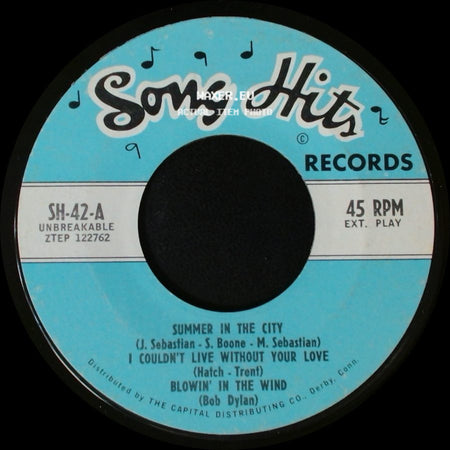 Unknown Artist - Summer In The City / I Couldn't Live Without Your Love / Blowin' In The Wind / Warm And Tender Love / Pretty Flamingo / See You In September side A