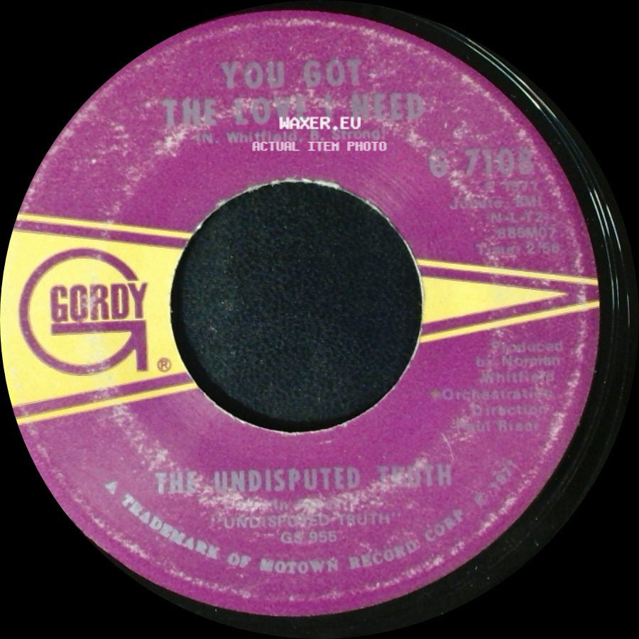 The Undisputed Truth - You Got The Love I Need / Smiling Faces Sometimes side A