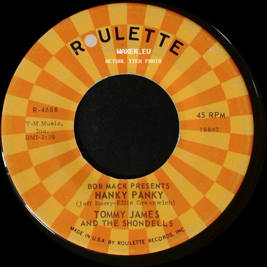 Tommy James And The Shondells - Thunderbolt / Hanky Panky side B