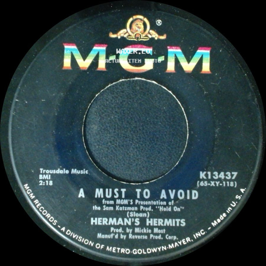 Herman's Hermits - A Must To Avoid / The Man With The Cigar side A