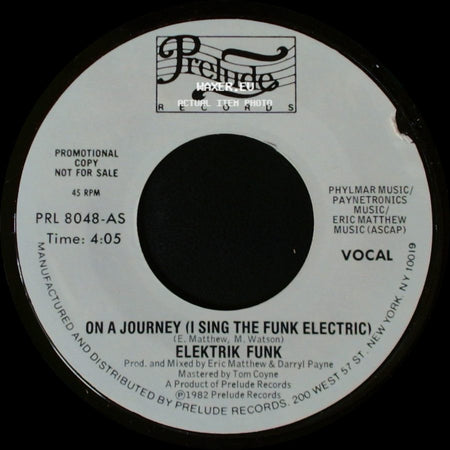 Elektrik Funk - On A Journey (I Sing The Funk Electric) / On A Journey (I Sing The Funk Electric) side A